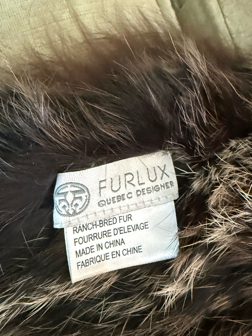 🤎🖤 FURLUX Genuine Fur Cowl Scarf Wrap Luxury Winter Accessory Quebec Designer - Picture 10 of 13